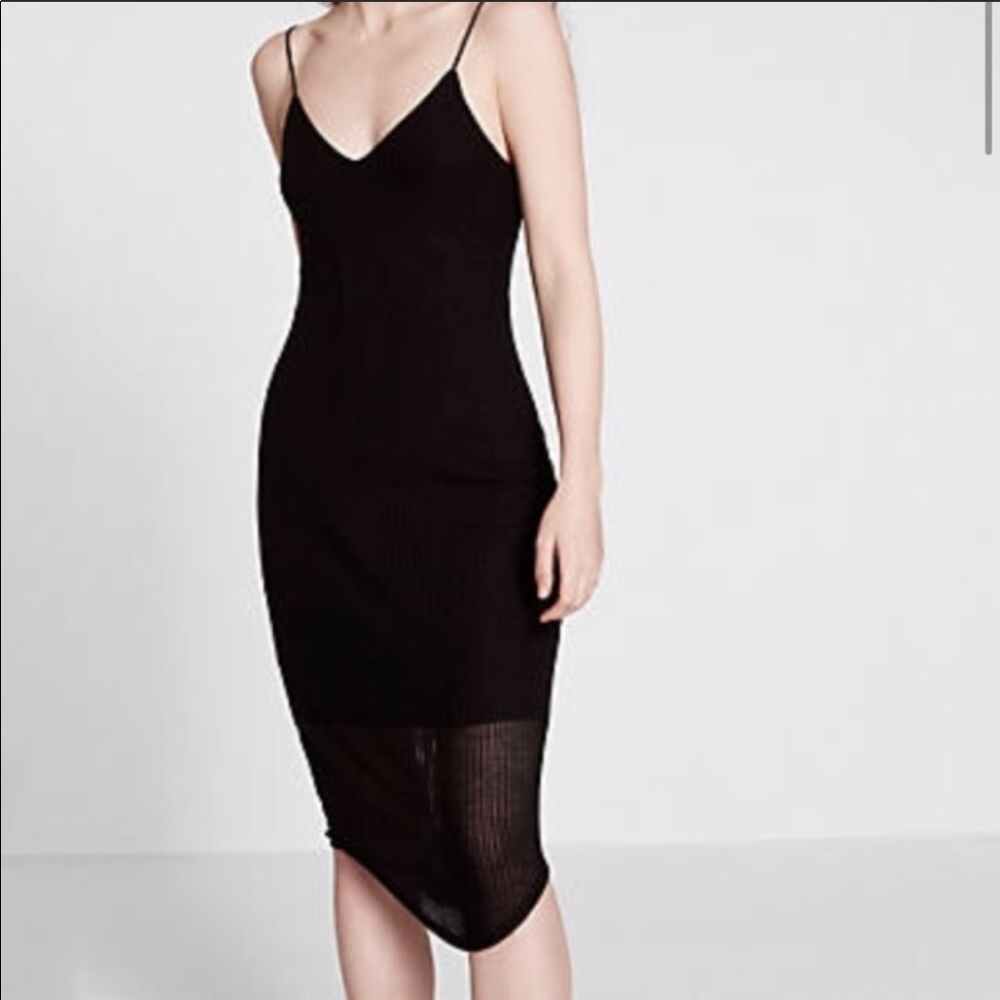 Sheer spaghetti strap midi dress size XS